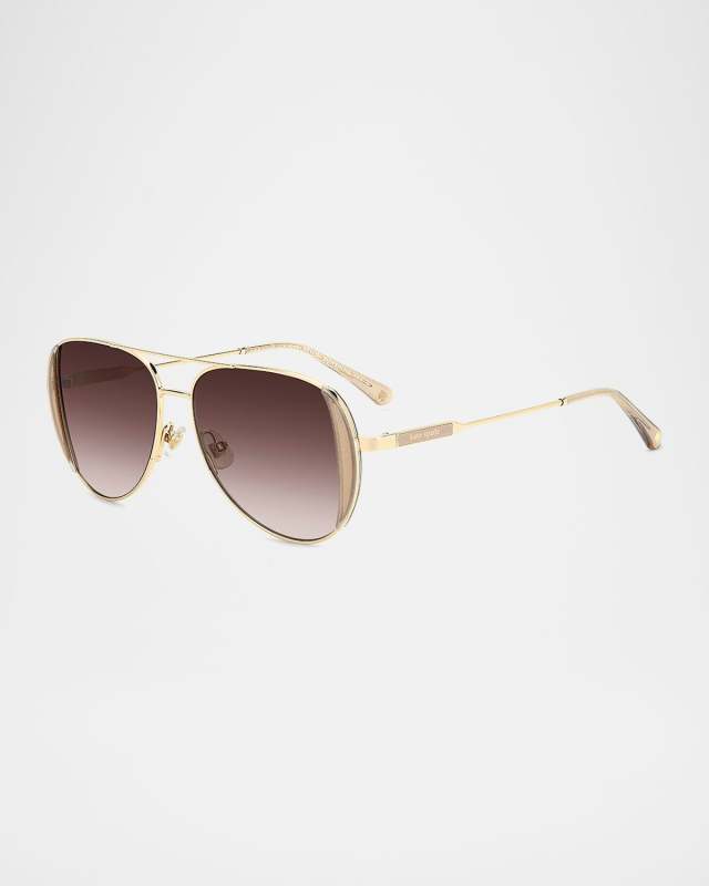 Navigator Aviator Metal Sunglasses